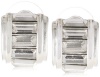 Anne Klein Hylan Silver-Tone Crystal Mini Baguette Hoop Earrings