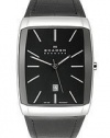 Skagen Black & Silver Tone Swiss Rectangle Men's watch #984SLBB