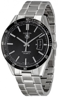 TAG Heuer Men's WV211M.BA0787 Carrera Calibre Five Black Dial Watch