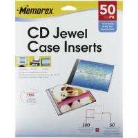 Memorex 32020700 Jewel Case Inserts - 50 Pack