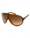 Shield Sunglasses: Tortoise/Brown Gradient