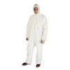 DuPont TY122S Disposable Elastic Wrist, Bootie & Hood White Tyvek Coverall Suit 1414, Size Large, Sold by the Each