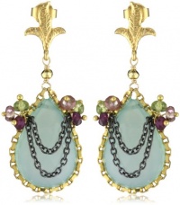 Azaara Romantic Arabella Blue Chalcedony Drop Earrings