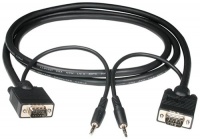 Cables To Go - 43098 - 25ft HD15 M/M UXGA Monitor Cable with 3.5mm Audio (Black)