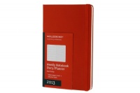 Moleskine 2013 Large Hard Cover Weekly Planner+Notes - Red (5 x 8.25) (Planners & Datebooks)