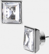 Michael Kors Large Square Cubic Zirconia Stud Earrings - Silver