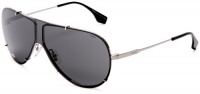 HUGO by Hugo Boss Men's 0061 Aviator Sunglasses,Palladium Frame/Gray Lens,one size