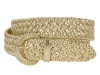 1 1/4 Inch Wide Metallic Braided Woven Belt