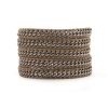 Chan Luu Silver Chain Wrap Bracelet on Beach Leather