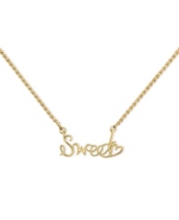 Sweetheart appeal. BCBGeneration's affirmation necklace, crafted out of gold-tone mixed metal, makes a special gift for that special someone. Approximate length: 16 inches.