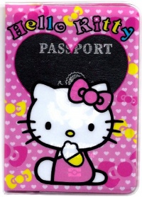 Hello Kitty hearts pink bow Sanrio Passport Cover for Travel ~ No more bent passport corners