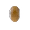 Genuine PANDORA Sterling Silver Pau Amarelo Light Brown Wood Charm 790705