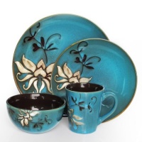 American Atelier Mirabel Blue 16-Piece Dinnerware Set