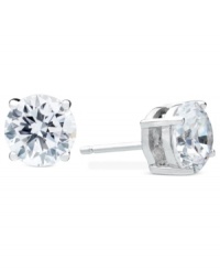 Celebrate your favorite month of the year with these April birthstone earrings by CRISLU. Stud earrings feature round-cut cubic zirconias (3 ct. t.w.) set in sterling silver with a platinum finish. Approximate diameter: 1/4 inch.