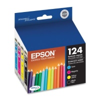 Epson T124120-BCS Epson DURABrite Ultra 124 Moderate-capacity Ink Cartridge Black and Color Combo Pack (C/M/Y/K) (T124120-BCS) Ink