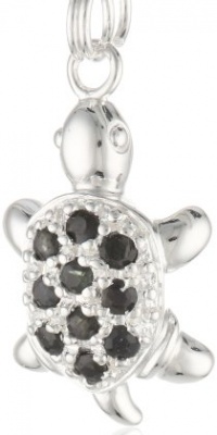 Sterling Silver Sapphire Turtle Charm