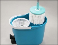 MopAway Dry/Wet Microfiber Super Absorbent Floor Mop with Bucket, Teal