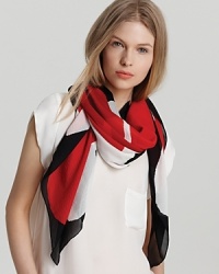 Fall in love with this heart printed scarf from DIANE von FURSTENBERG.