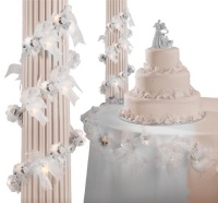 Wilton Lighted Garland, Organza Rose