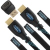 Twisted Veins (10 ft) High Speed HDMI Cable + Right Angle Adapter and Velcro