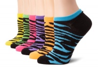 K. Bell Socks Women's 6-Pack No Show Zebra Socks