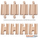 Orbrium Toys Male-Male Female-Female Wooden Train Track Adapters Fits Thomas Brio Chuggington, Set of 8