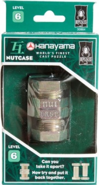 BePuzzled Hanayama Cast Metal Brainteaser Puzzles - Hanayama Nutcase Puzzle (Level 6)