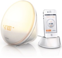 Philips HF3550/60 Iphone Controlled Wake-Up Light with Colored Sunrise Simulation, White