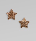 Dazzle in this charming star-shaped style. Argento plated brassGlass stonesSize, about ¼Bolt clutch post backImported 