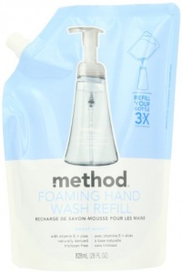 Method Foaming Hand Wash Refill Pouch Sweet Water, 28 ounces Pouch (Pack of 6)