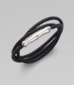 From the Bamboo Collection. A braided strand of rich leather wraps the wrist three times, then closes with a sterling silver bamboo clasp.Leather Sterling silver Length, about 20¾ Magnetic clasp Made in Bali