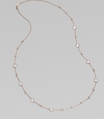 From the Rock Candy Collection. Circles of faceted clear quartz shimmer on an 18k gold and sterling silver chain finished in 18k rose goldplating.Clear quartz 18k gold and sterling silver with 18k rose goldplating Length, about 37 Lobster clasp Imported