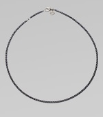 From the Chain Collection. A thin chain of blackened sterling silver is at once bold and delicate.Sterling silver Length, about 17 Lobster clasp Imported