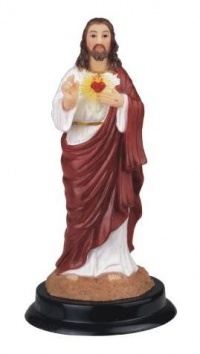 5 Inch Sacred Heart Of Jesus Holy Figurine Religious Decoration Decor