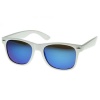 Hipster Fashion Revo Color Mirror Lens Wayfarers Style Sunglasses White