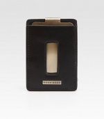 A classic money clip with superb style, constructed in genuine calfskin leather.One card slotLeather3W x 4HImported