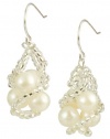 White Freshwater Cultured Pearl Antoinette Earrings with Sterling Silver