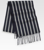 Handsomely striped and incredibly cozy crafted from superior Italian wool.Fringed ends11 x 62½WoolDry cleanMade in Italy