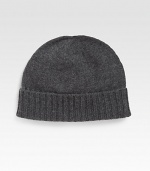 Winter knit hat in soft, sumptuous cashmere with signature web detail.Ribbed hemCashmereDry cleanMade in Italy