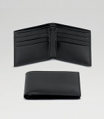 Vitello Classico basic wallet. Six card slots and two bill compartments Made in Italy 3¾ X 4¼ 