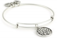 Alex and Ani Bangle Bar Lotus Peace Petals Russian-Silver Expandable Bracelet