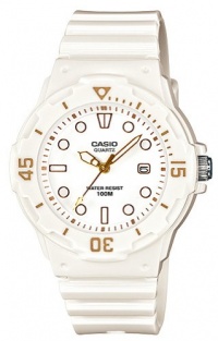 Casio #LRW200H-7E2V Women's White Rubber Band 100M Sports Analog Watch