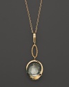 Round rosecut green amethyst briolettes add rich sparkle to 14K yellow gold. By Nancy B.