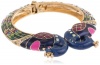 Betsey Johnson Peacock Hinged Bangle Bracelet, 8