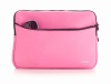 iPearl 13-inch Soft Neoprene Sleeve Case for MacBook & UltraBook laptop (built-in external pocket) - PINK