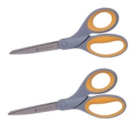 Westcott Straight Titanium Scissors with New Handle Design, 8-Inch, Two per Pack