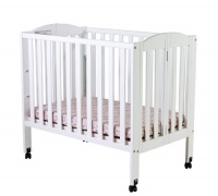 Dream On Me 3 in 1 Portable Folding Stationary Side Crib, White