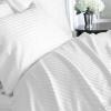 Wrinkle-Free Hotel Collection Damask Stripes White King size Microfiber sheet set, deep pocket, 95gsm ,100% Microfiber.