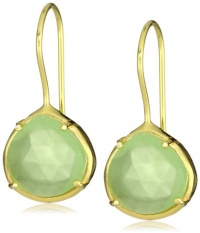 Coralia Leets Jewelry Design Riviera Collection Mini French Wire Prong Earrings Green Chalcedony