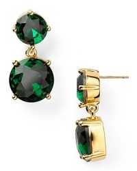 A simple drop shape in brightly colored crystals is the perfect daytime accessory. Slip in these kate spade new york earrings for a subtle shot of sparkle.